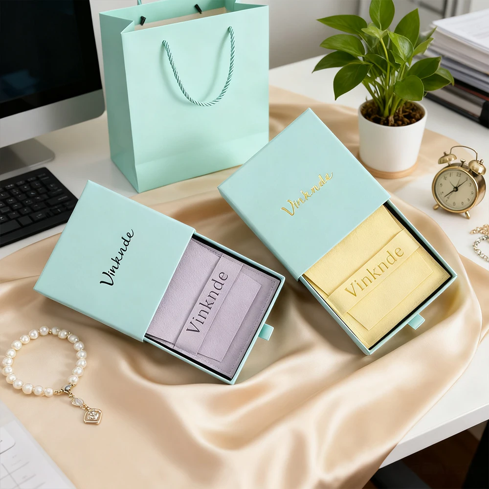 

100 компл., сумка-шкатулка для драгоценностей, 9X9X1,7 см, ящик, бумажные шкатулки для драгоценностей для серег, подвеска, браслет, ожерелье, бархатный подарочный органайзер, сумка