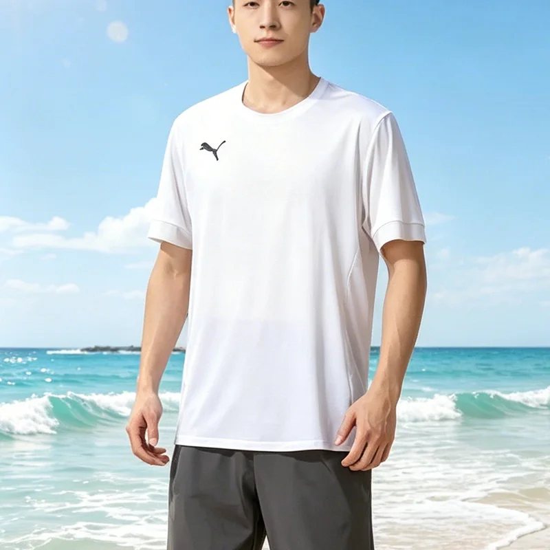 

Мужская футболка PUMA с коротким рукавом 705747-04, дышащий повседневный спортивный топ