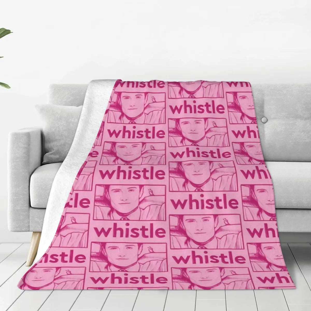 Warm Soft Blankets Travel Office J-Josh Hutchersons Bedding Throws Pink Whistle Flannel Bedspread Bedroom Graphic Sofa Bed Cover