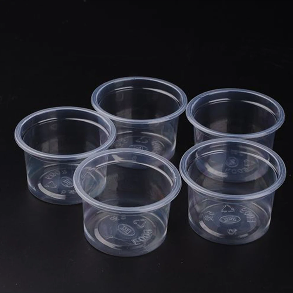 50PCS 140ml Disposable Transparent Dessert Box Plastic Container Clear Portion Cups Bowls With Lids For Mousses Sauce Yogurt