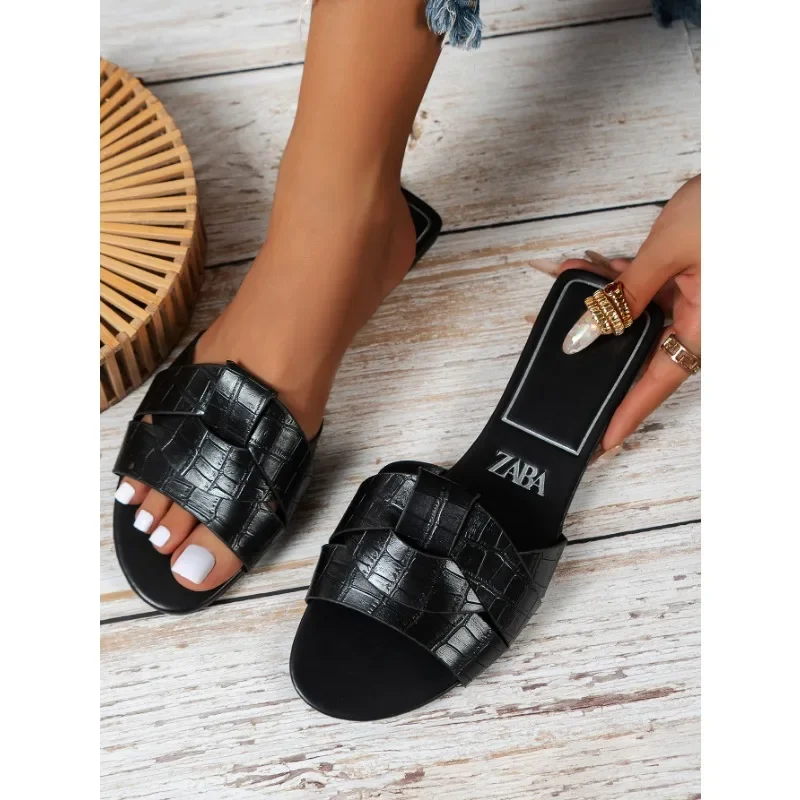 Designer New Sandals Low Heel Comfortable Slippers Sexy Peep Toe  Shoes Luxurious Outdoor Beach Women's Breathability Shoes