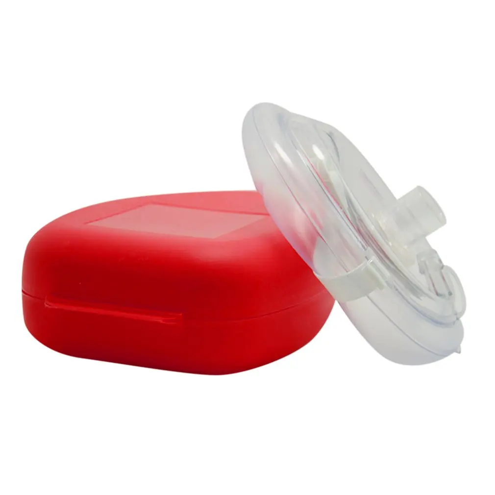 

Hot CPR Mask Professional First Aid CPR Breathing Mask Protect Rescuers Artificial Respiration Reuseable With One-way Valve Tool