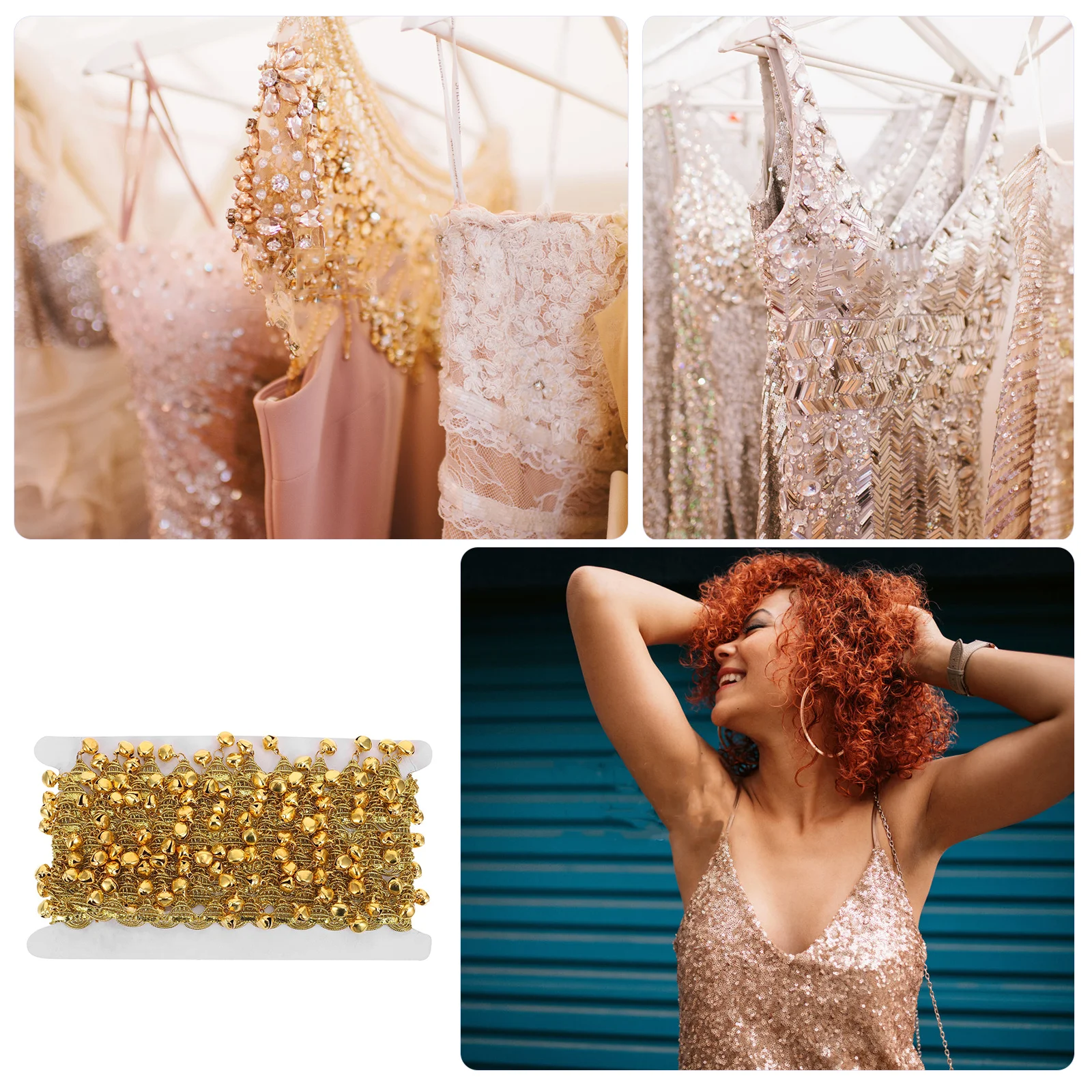 

1Pcs Bell Waist Body Chain Sequins Tassel Belly Dancing Waist Accessory Wedding Beach Daily Wear Clothing
