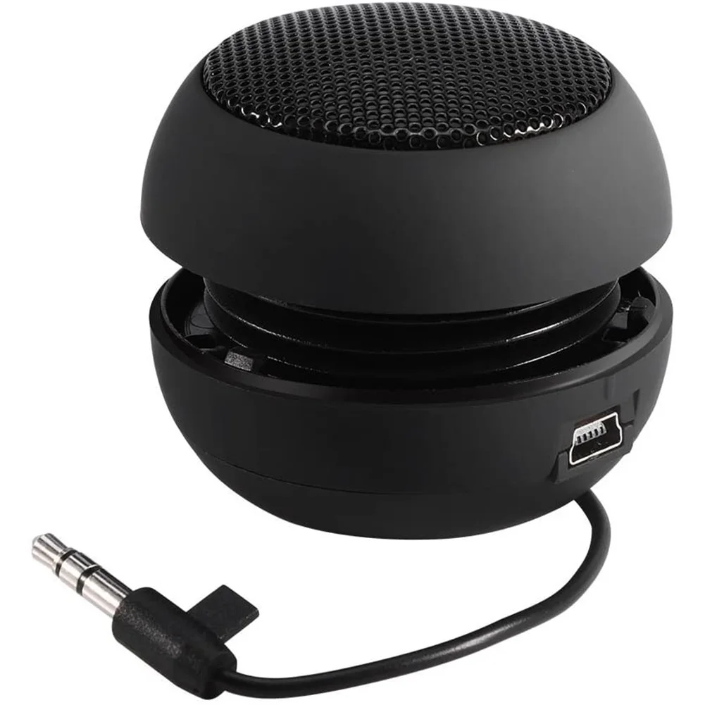 Mini altavoz portátil de viaje con Cable de Audio de 3,5mm, altavoz retráctil con batería integrada de bajo voltaje para IPod