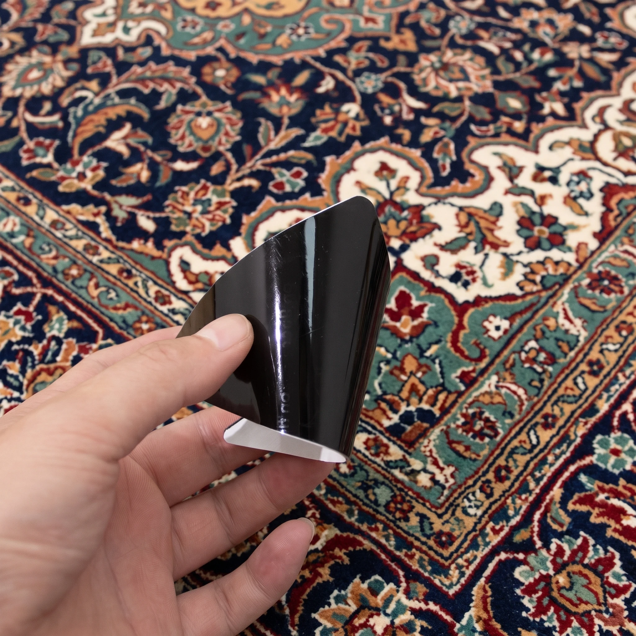 Reusable Washable Rug Gripper Tape, Removable Non‑Slip Adhesive Pads for Carpet Floor Mat Anti‑Curling Fixed Stickers