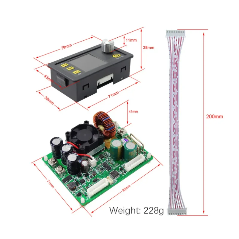 DPS5015 LCD Constant Voltage Current Tester Step-Down Programmable Power Module Regulator Converter Voltmeter Ammeter