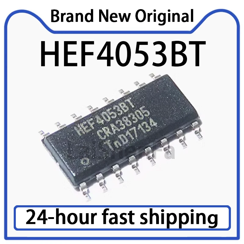 10PCS HEF4053BT Package SOIC-16 Three-way Single Pole Double Throw Analog Switch Chip Original Stock