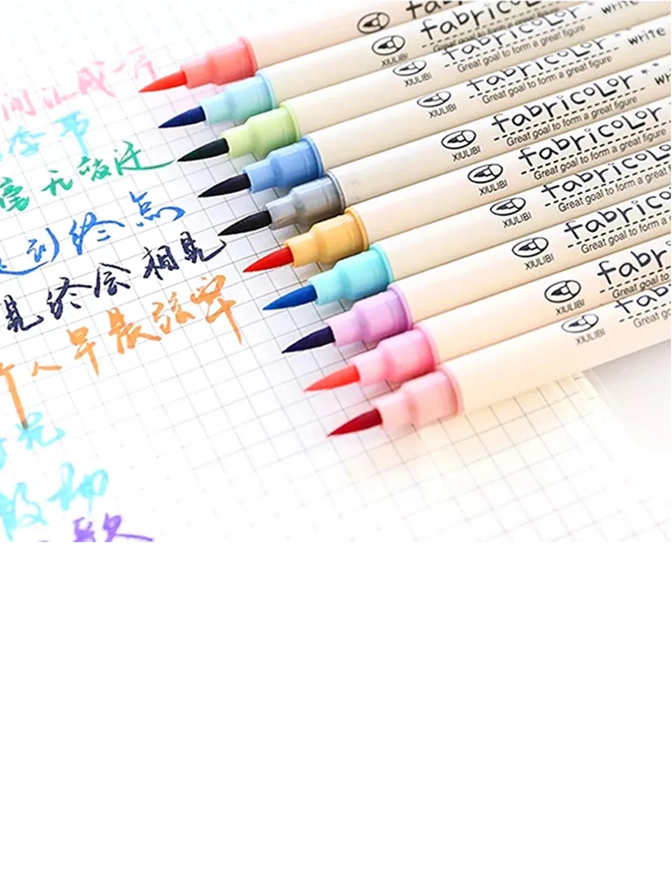 Bview Art 10 Colors Watercolor Brush Markers Calligraphy Pens Soft Brush Marker for coloring