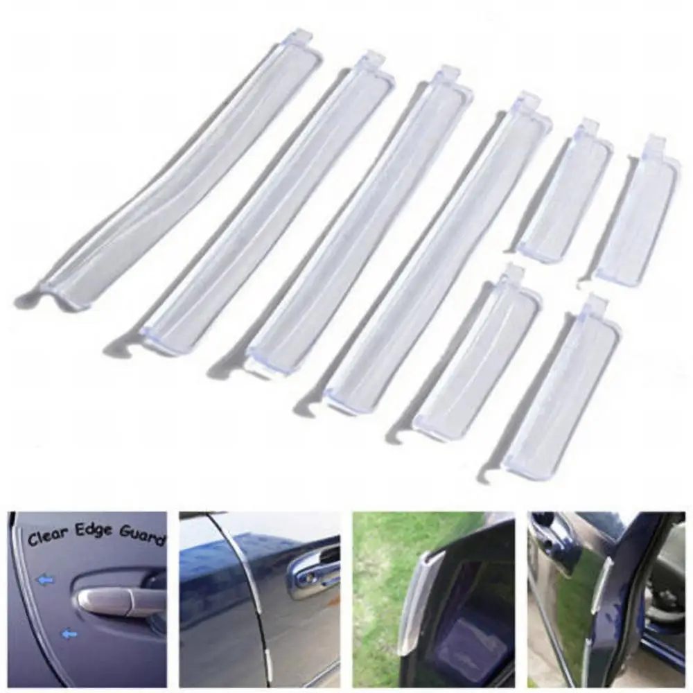 8Pcs Auto Car Door Edge Corner Bumper Guards Trim Anti Scratch Strip Protector