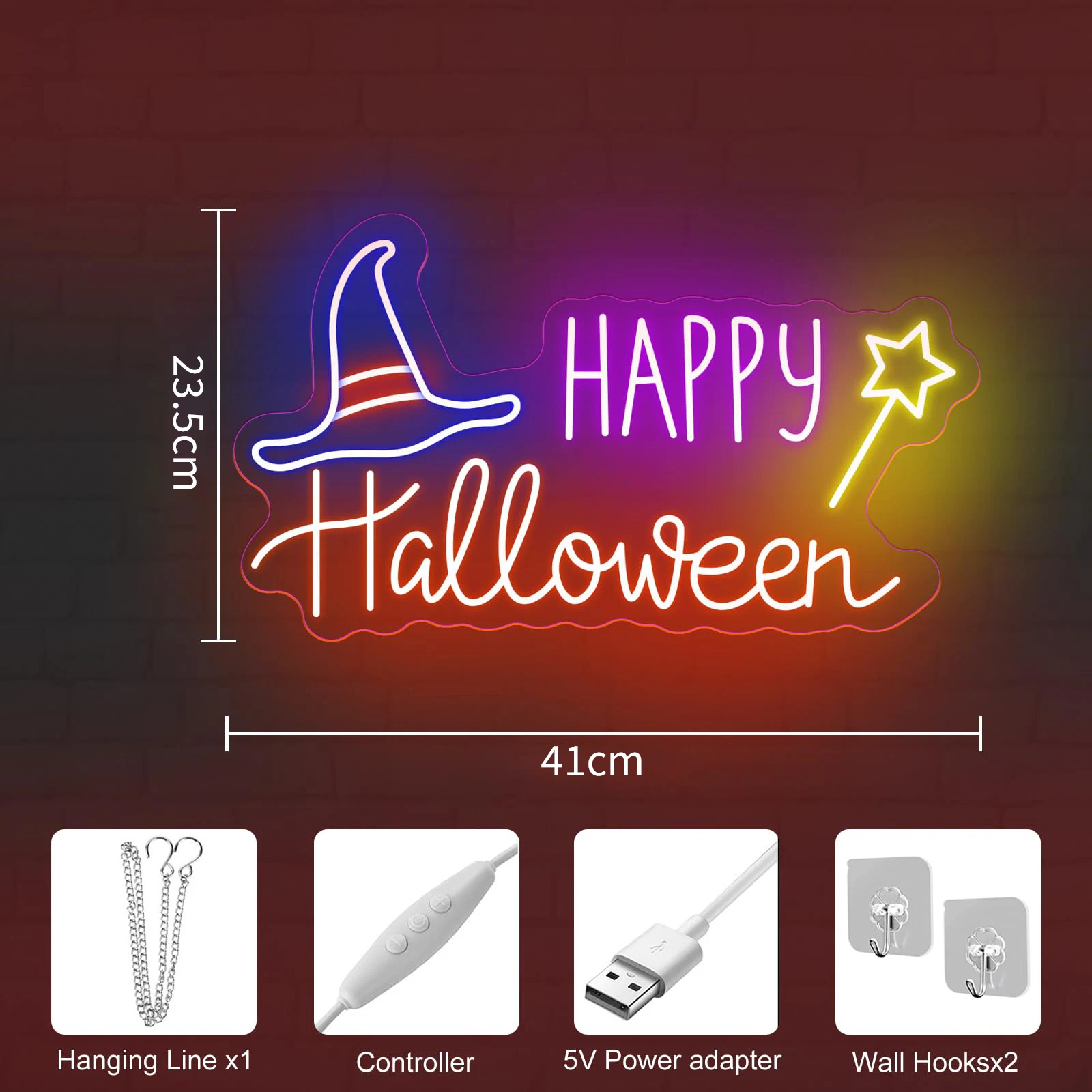 Happy Halloween Bat LED Insegn - Home Decor Lighting Tricks recensione e prezzo