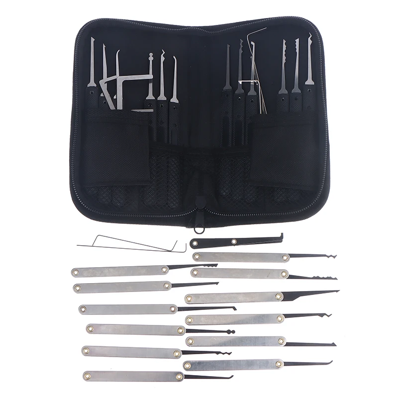 15/17/24Pcs Classic Stainless Steel Lock Tools Portable Car Unlocking ...