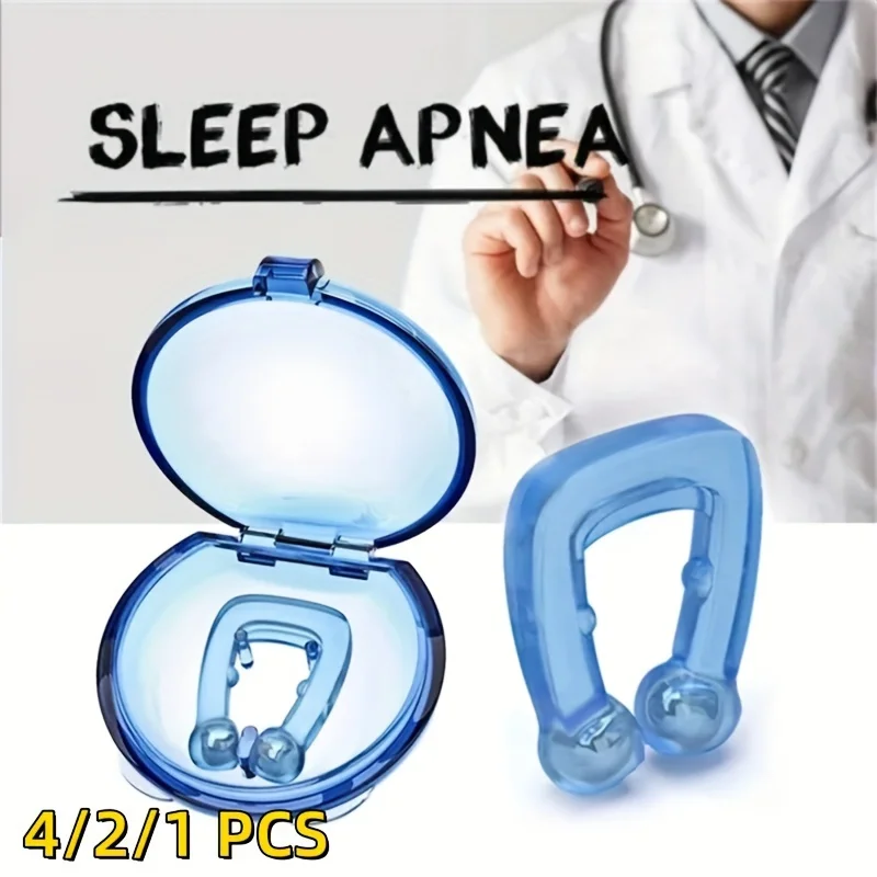 1/2/4pcs Anti Snoring Devices, Snoring Solution,  Nose Clips, Improve Sleep