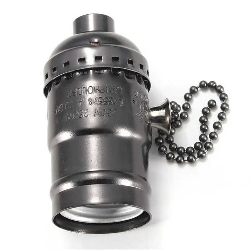 الرجعية الجديدة قاعدة حامل مصباح غلاف من الألومنيوم المسمار لمبات الملحقات لا التبديل الإضاءة المقبس حامل قواعد المصباح #3