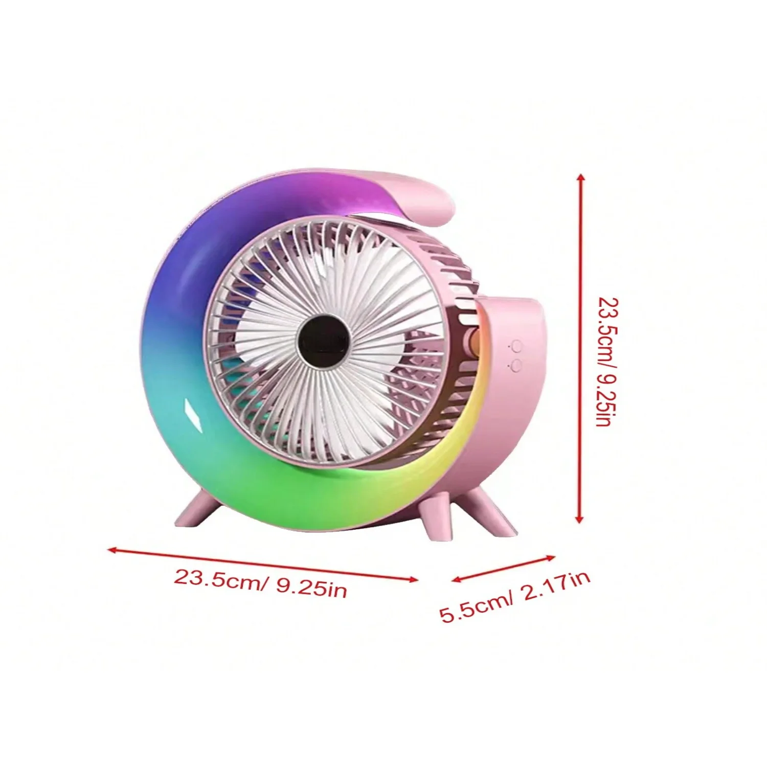 พัดลมไฟ LED พัดลมตั้งโต๊ะแบบใช้คู่สําหรับหอพักสํานักงานพัดลมตั้งโต๊ะ USB ขับเคลื่อนที่เงียบสงบลมแรง