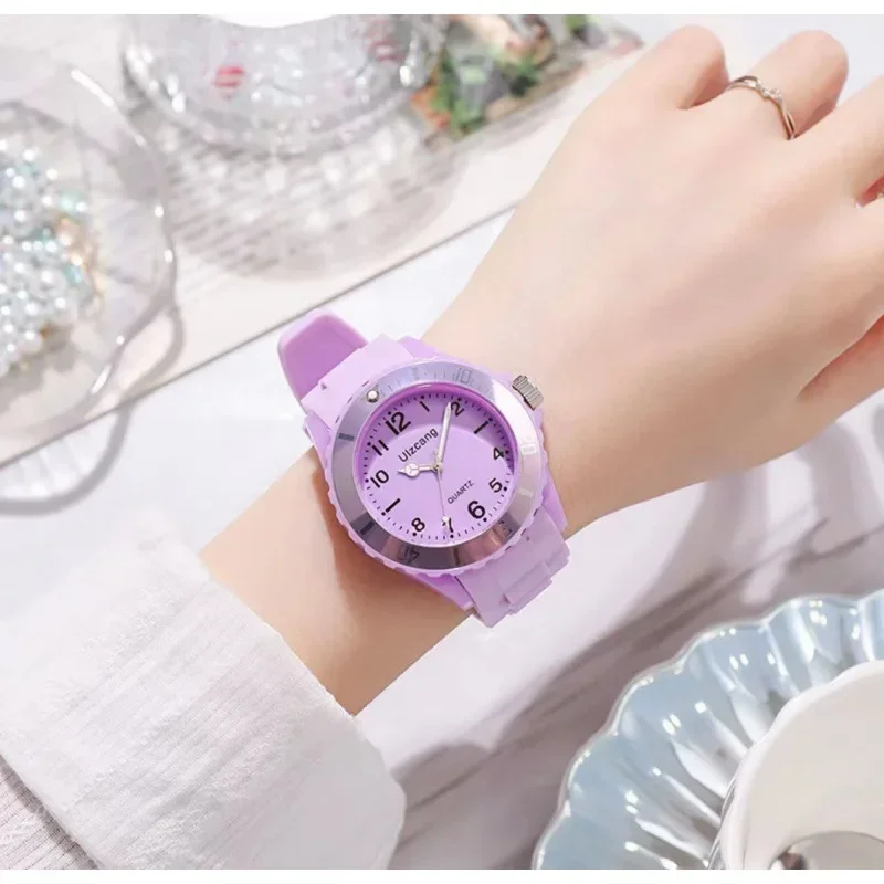 Children's Watches Boys and Girls Fall-proof Colorful Jelly Watch Quartz Wristwatch