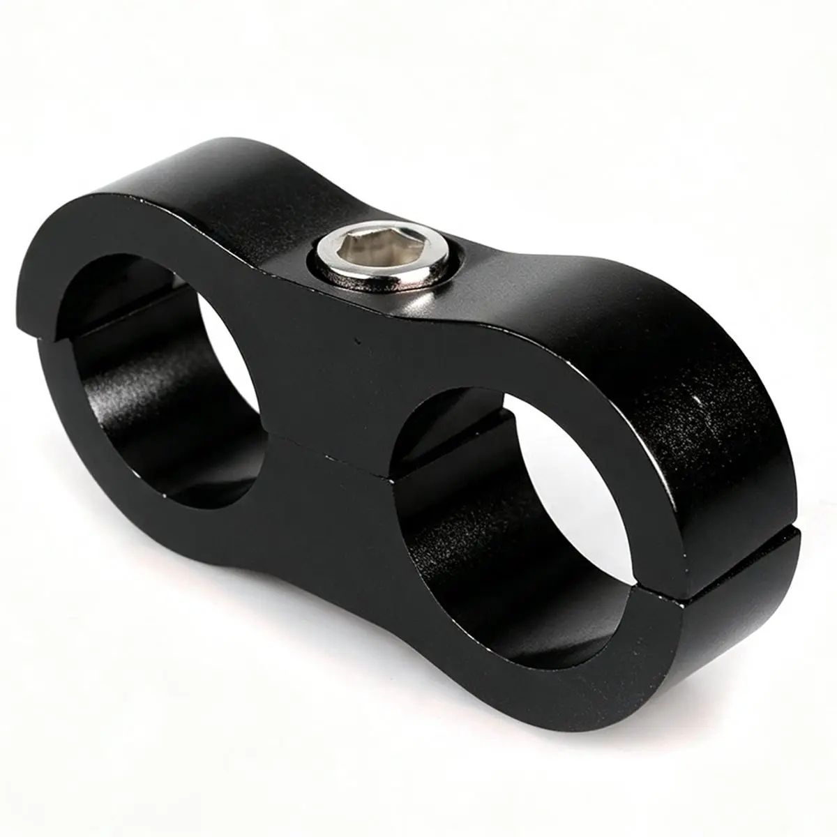 AN6 Dual-Pipe Separator Clamps (4-Pack), Braided Oil Line Splitter Mounting Clamps, for Automotive Modification