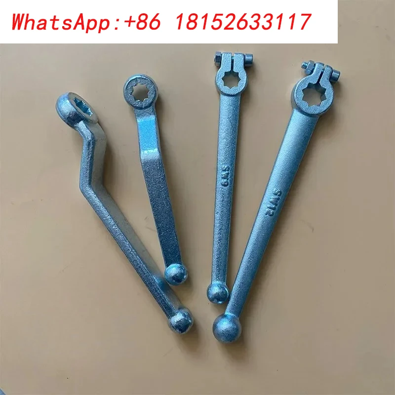 2pcs  High pressure handle SW9/11/12/14/17 forged steel ball valve octagonal flower hole square hole wrench handle MM
