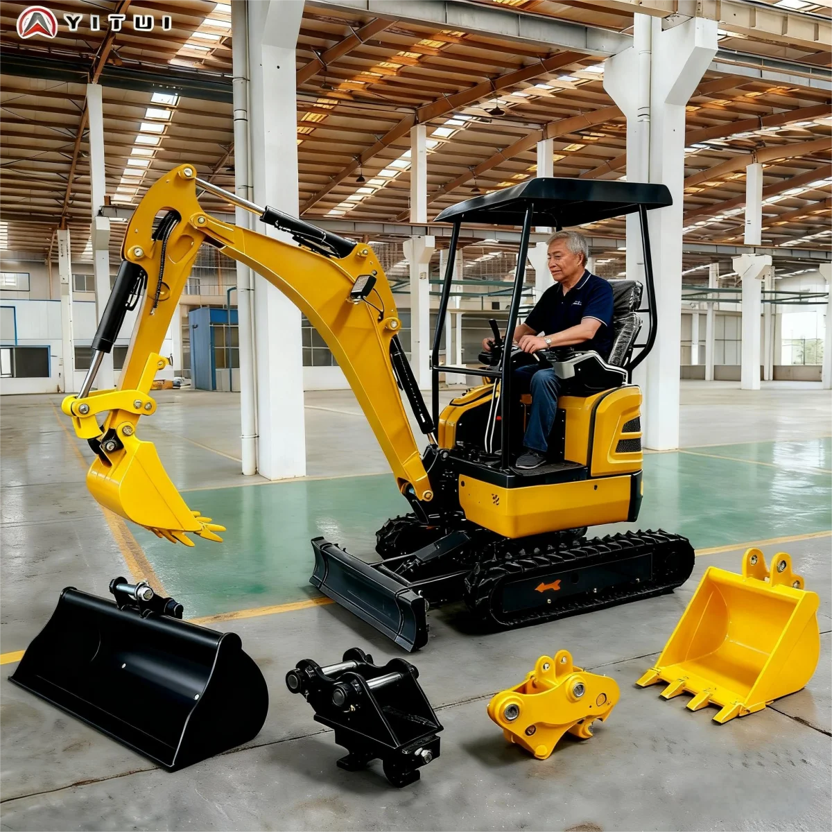 Der Minibagger mit Dieselmotor, der einfach zu bedienen ist, kann mit einem maßgeschneiderten Multifunktionskabine schnell geliefert werden