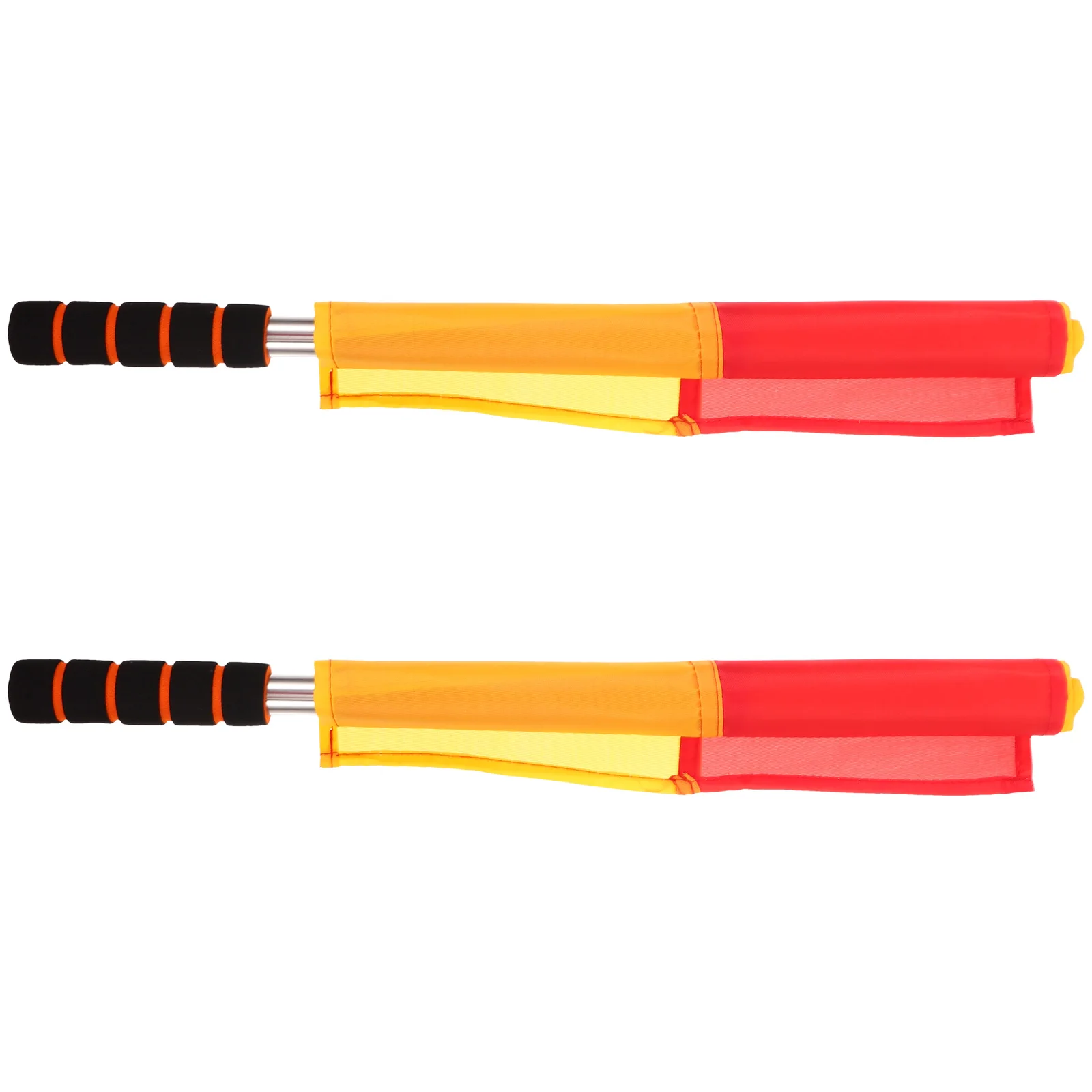 

2pcs Soccer Referee Signal Waving Stainless Steel Pole Durable Lightweight Travel Outdoor Sports Racing Party