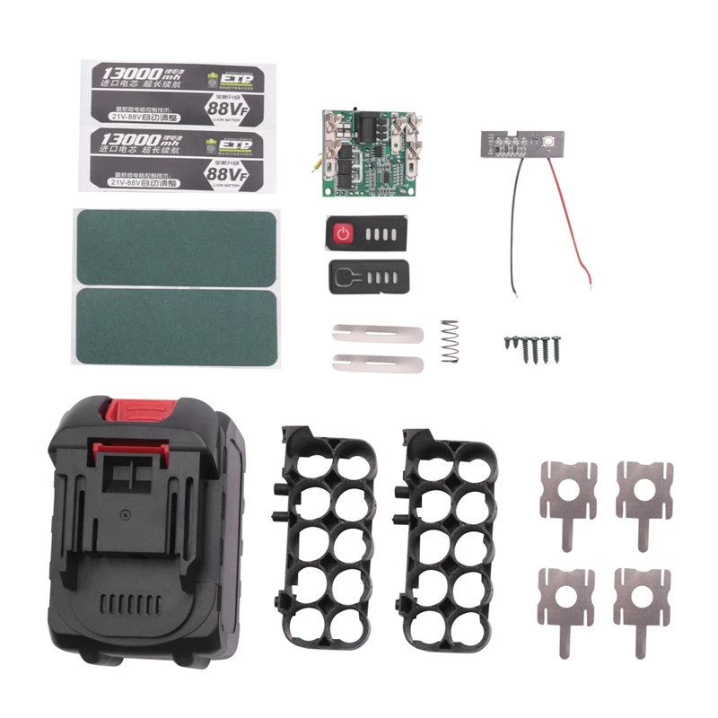 Li-Ion Battery Case Circuit Board PCB for Lomvum Zhipu Hongsong Jingmi No Original Makita 18V Lithium Battery, 10 Hole