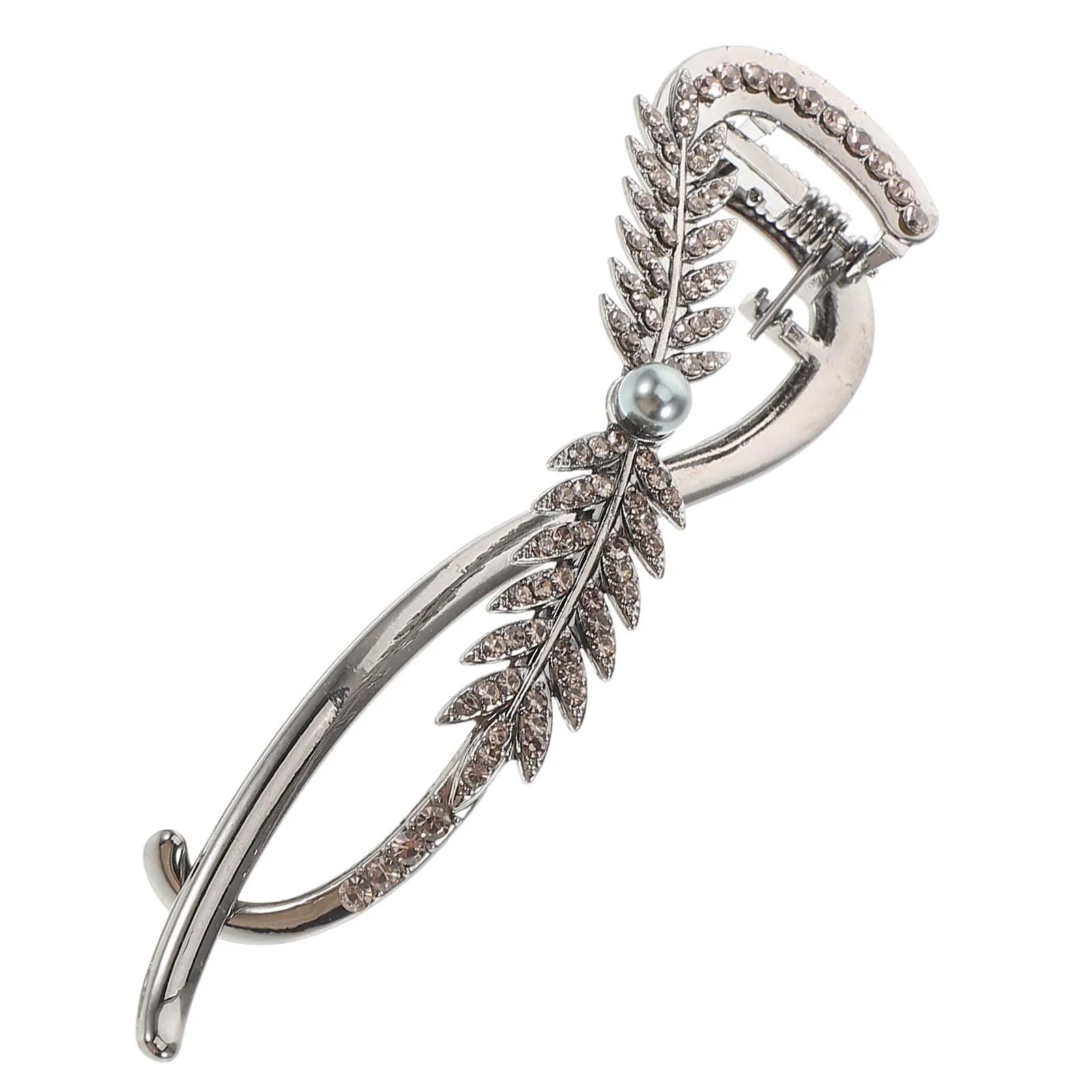 

Rhinestone Hair Clip Elegant Wheat Design Barrette Non-Slip Accessory Stylish Unique Brooch for Women Prom Wedding