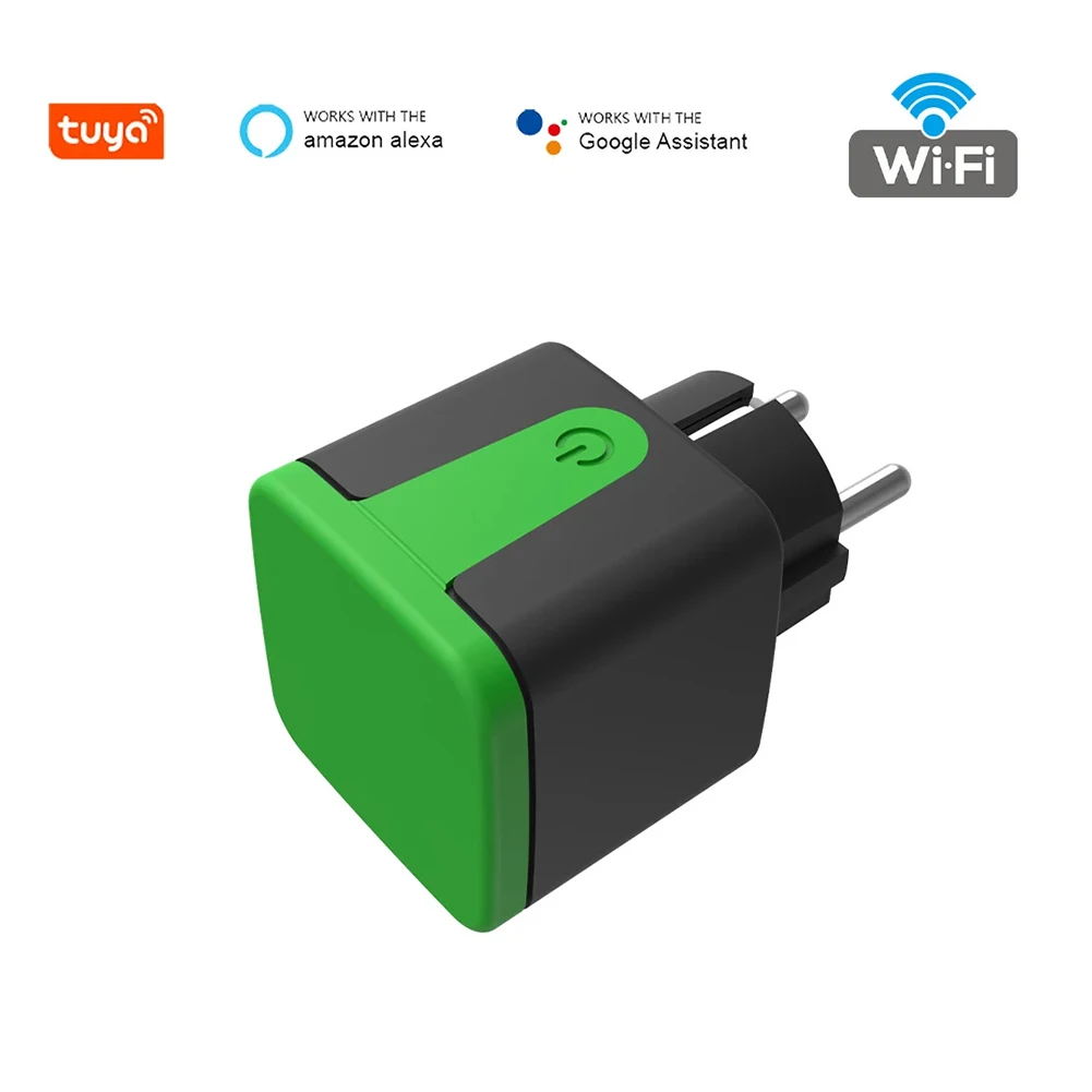 Tuya Smart WiFi Plug 16A Outdoor Waterproof Plug Adaptor Power Energy Monitor Socket Compatible With Alexa Google Home