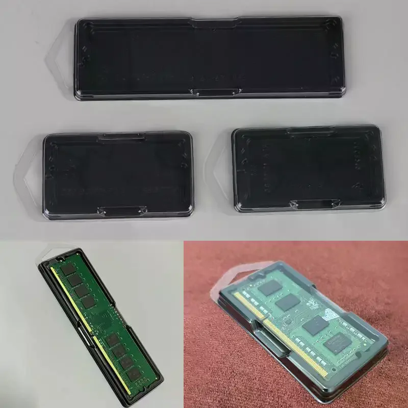 10Pcs SO-DIMM Memory Holder Clamshell Packaging Box, Protective Blister Cases for DDR/DDR3/DDR4/DDR5 Modules