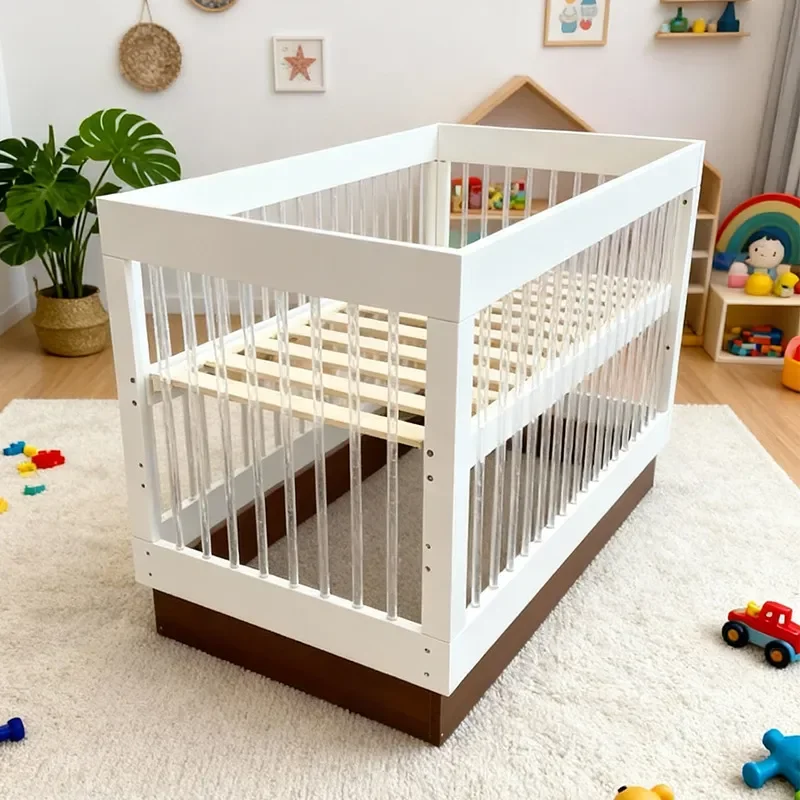 Factory Wholesale Solid Wood Bed Multifunctional Home Furniture Splicing Wooden Sleeping Bed Frame for Bedroom