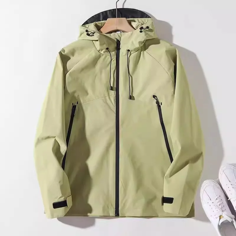 Real Shoot-Chaqueta deportiva para exteriores para hombre y mujer, ropa para parejas, resistente al viento, protector solar, Abrigo con capucha, ropa de abrigo holgada de gran tamaño