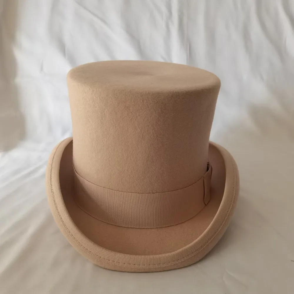 フォーマルウールトップハットタキシードアクセサリーサテン裏地マジシャンハット紳士クラシック紳士シリンダーキャップ仮装パーティー