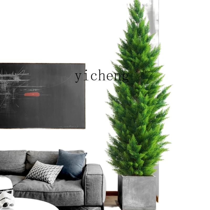 ZC Large Emulational Greenery Bonsai Cypress Classic Style Pine Christmas Fake Trees Decorative Showcase Landscaping