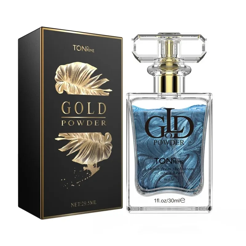 

Concentration Men's Perfume & 30ML Women's Perfume with Golden Glitter Shimmer — Luxury Romantic Couple Perfume Set
