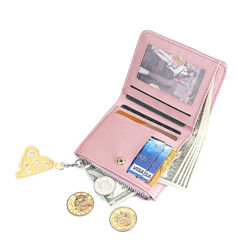 محفظة قصيرة منسوجة جديدة أصلية من كوكي، فتحة متعددة للبطاقات، مدمجة رائعة وبسيطة، محفظة للعملات المعدنية للنساء