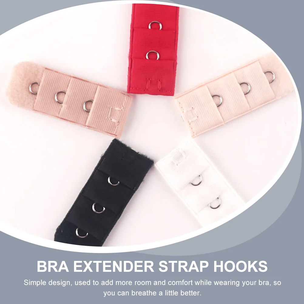 

30Pcs Bra Extenders Elastic Bra Strap Extension Hooks Comfortable Adjustable Brassiere Back Band Extender Clips Accessories