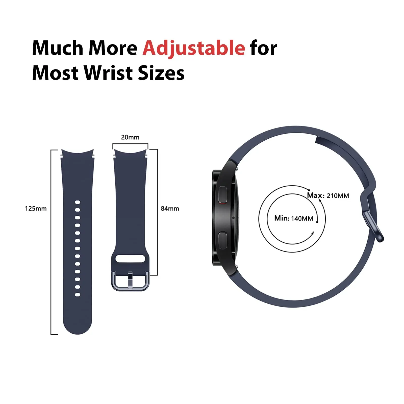 20mm watch Strap For Samsung Galaxy Watch 5/4 44mm 40mm Silicone Bracelet Galaxy Watch 6 classic/5 pro 47mm 43mm 45mm 46mm band