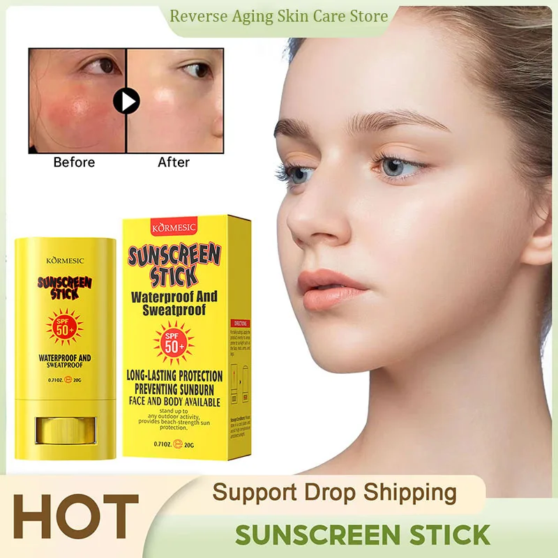 

Sunscreen Cream Stick SPF 50+ UV Protective Anti Oxidant Sun Block Isolation Cream Lightweight Korea for All Skin Type Cosmetics