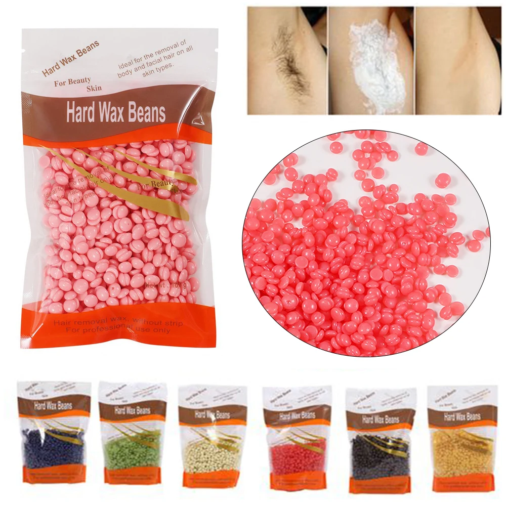 100g Hard Wax Beans Solid Hair Remover No Strip Depilatory Hot Film Wax Bead Hair Removal For Full Body Bikini Face Leg Eyebrow