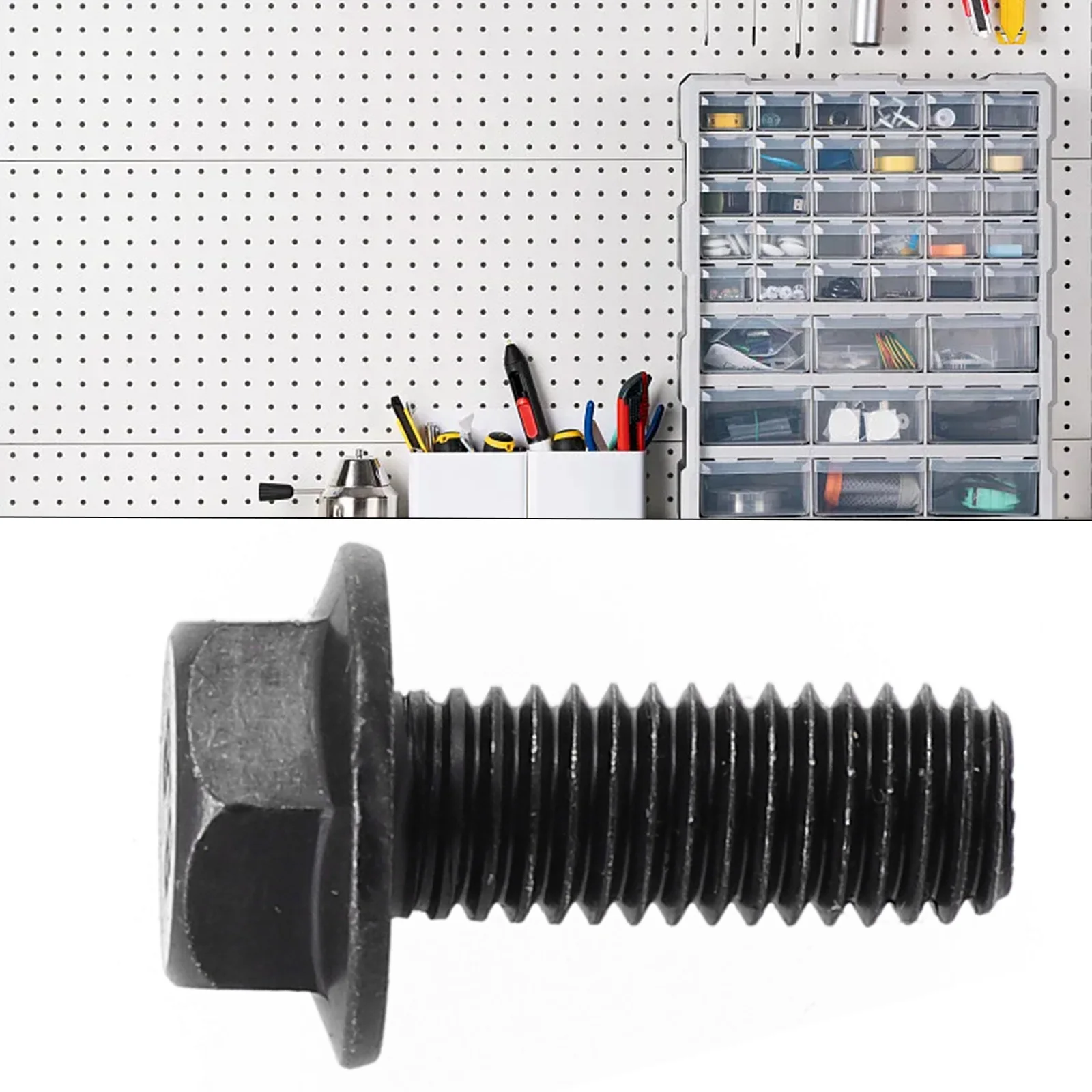 1pcs Metal Saw Blade Bolt M8 X 20mm Left Hand Thread Hex Head Flange For Cutting Machine Tool Miter Saw Blade Screw Bolt ﻿