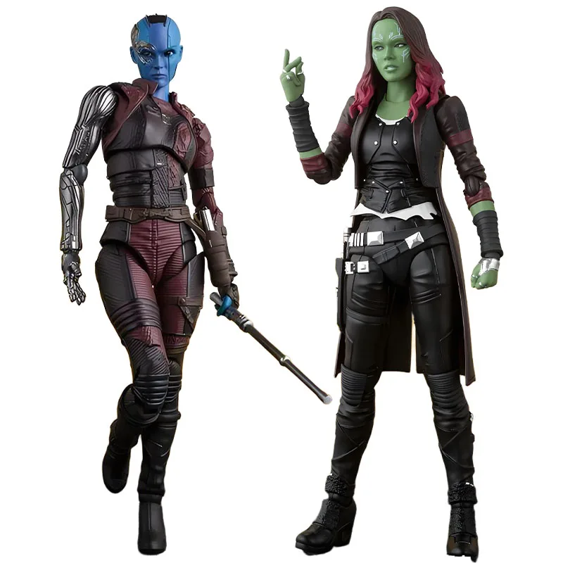 Oryginalne figurki akcji Bandai S.H.Figuarts Nebula i Gamora Anime Zabawki dla chłopców Prezent na Boże Narodzenie Kolekcjonerskie modele ozdoby