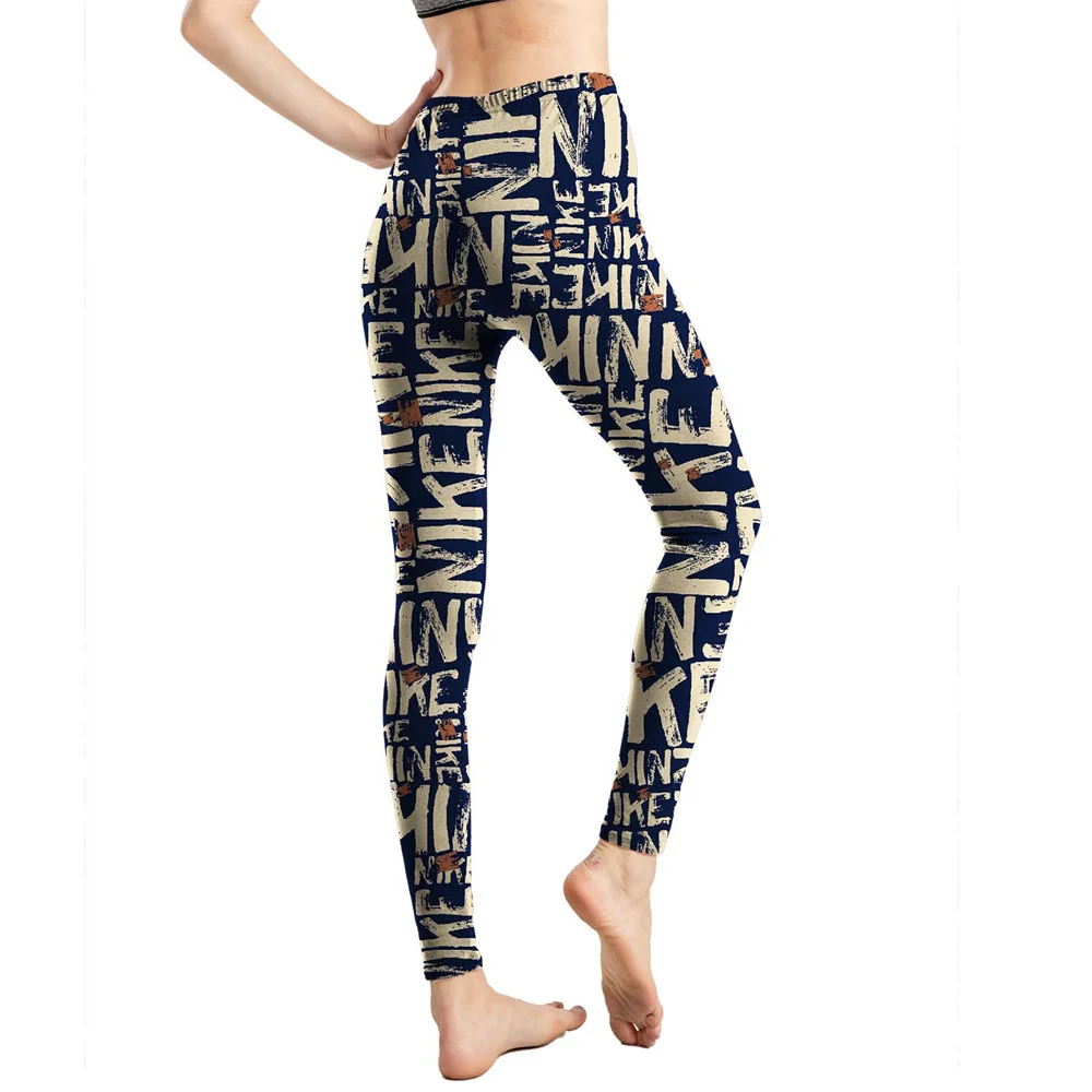 Doiaeskv Leggings Vrouwen Kleurrijke Digitale Print Sexy Leggings Stretch Workout Push-Up Broek Fitness Broek Been Warmer