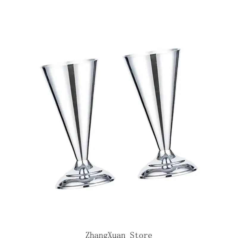 Packung mit 2 eleganten Blumenvasen aus Metall für Tischaufsätze und Heimdekoration 3XUF – Detail 4