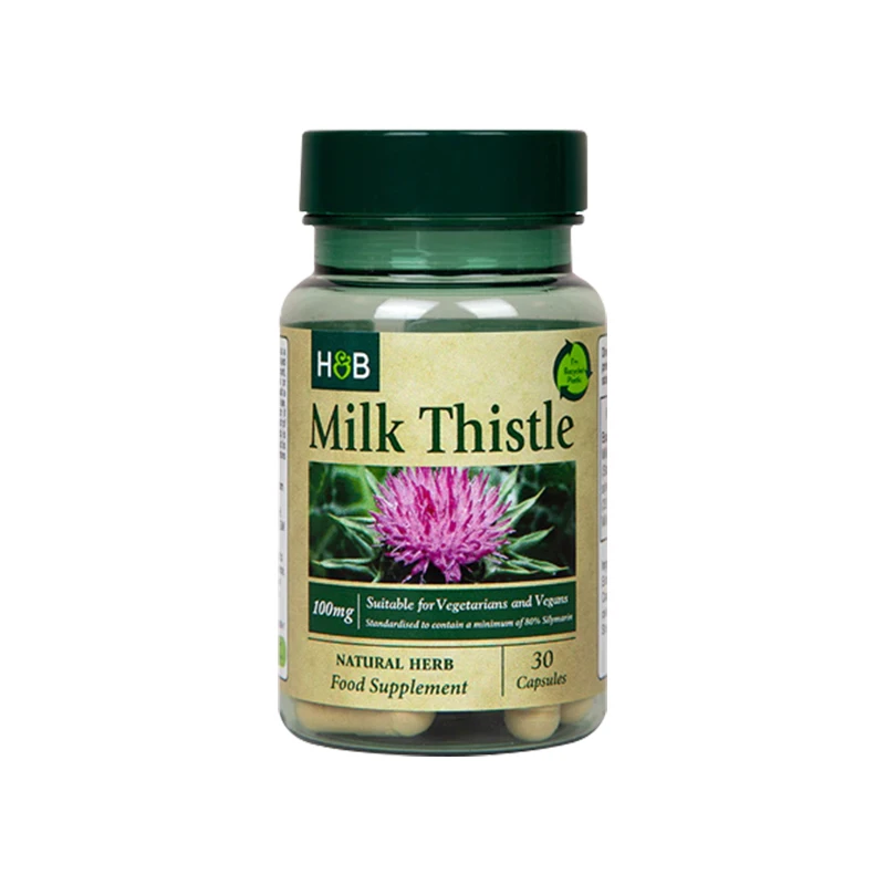 Milk Thistle Capsules HepatoprotectionIncrease liver detoxificationRegulate cholesterolPromote cardiovascular health