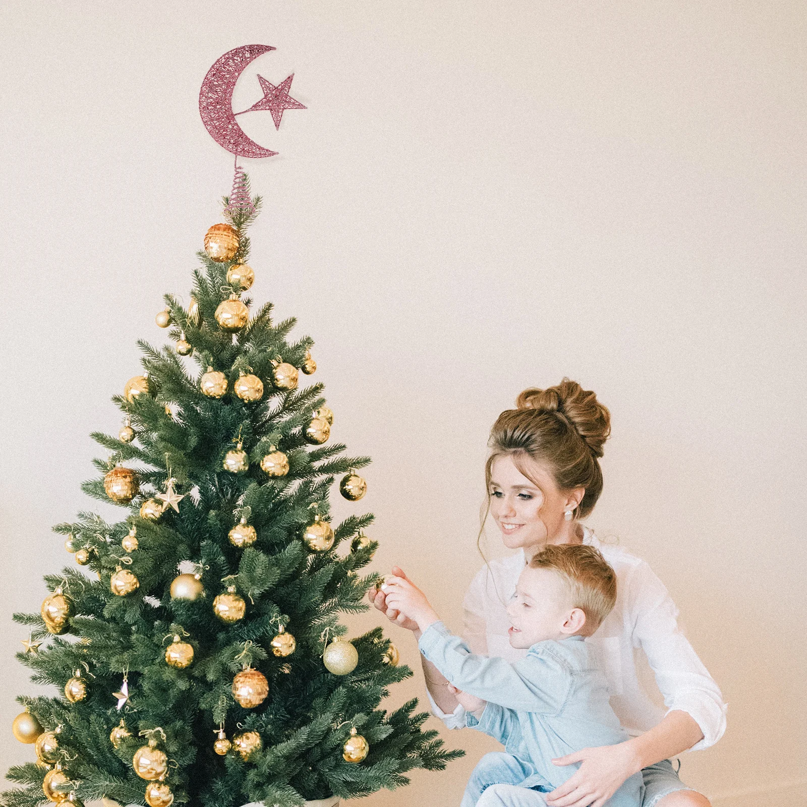 

Iron Star Xmas Tree Topper Decorations Christmas Tree Topper Holiday nament Festive Xmas Home Party DIY Crafts