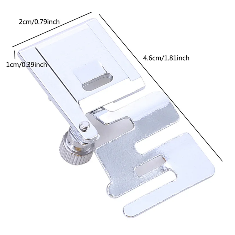 Peças para máquina de costura doméstica, calcador de pés, bainha enrolada, faixa elástica, tecido elástico, acessórios de costura diy, 1 peça