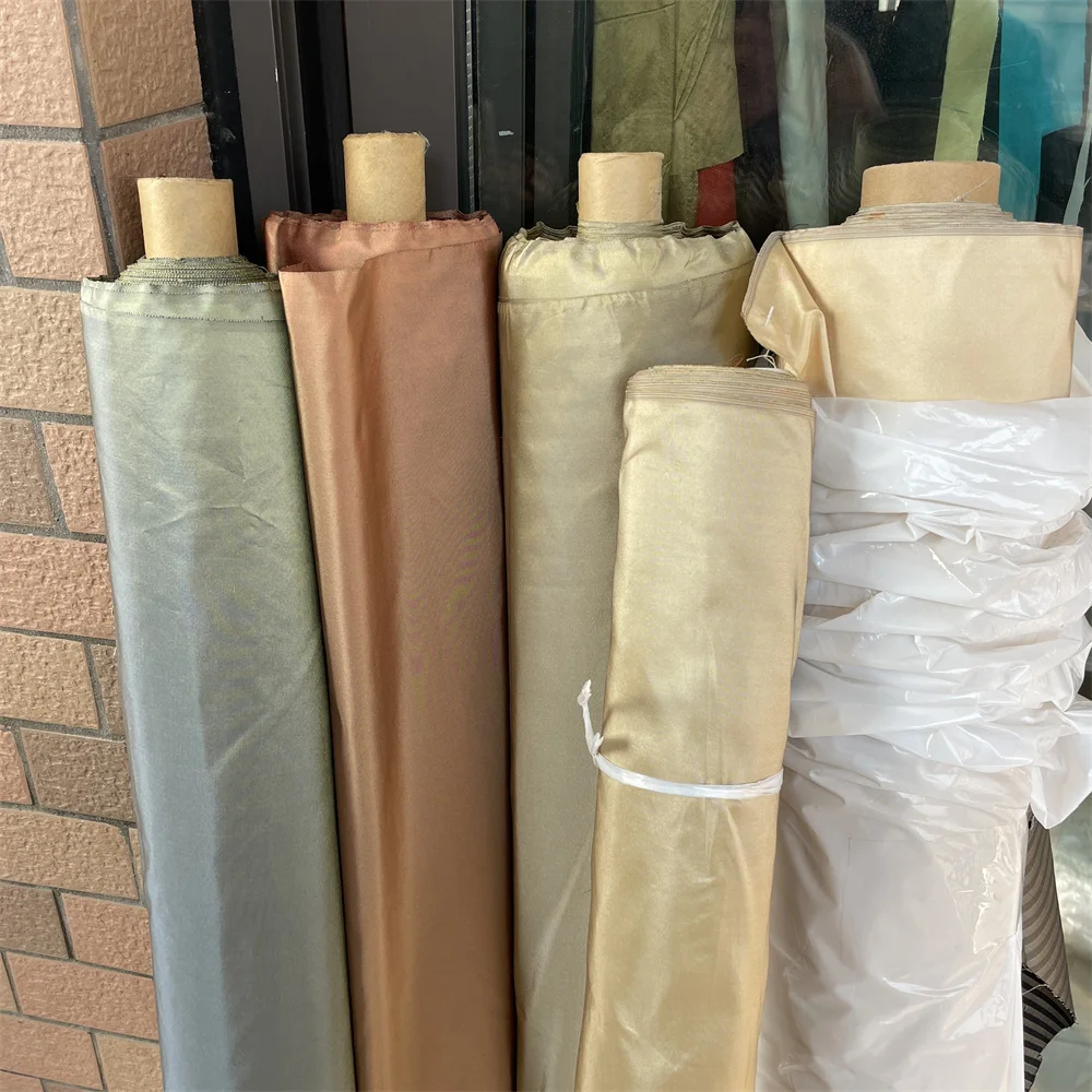 Solid Color Plain Weave Taffeta Silk Fabric for DIY Sewing  Evening Dress Skirt Clothing Fashion Cloth Material By The Meter view 3