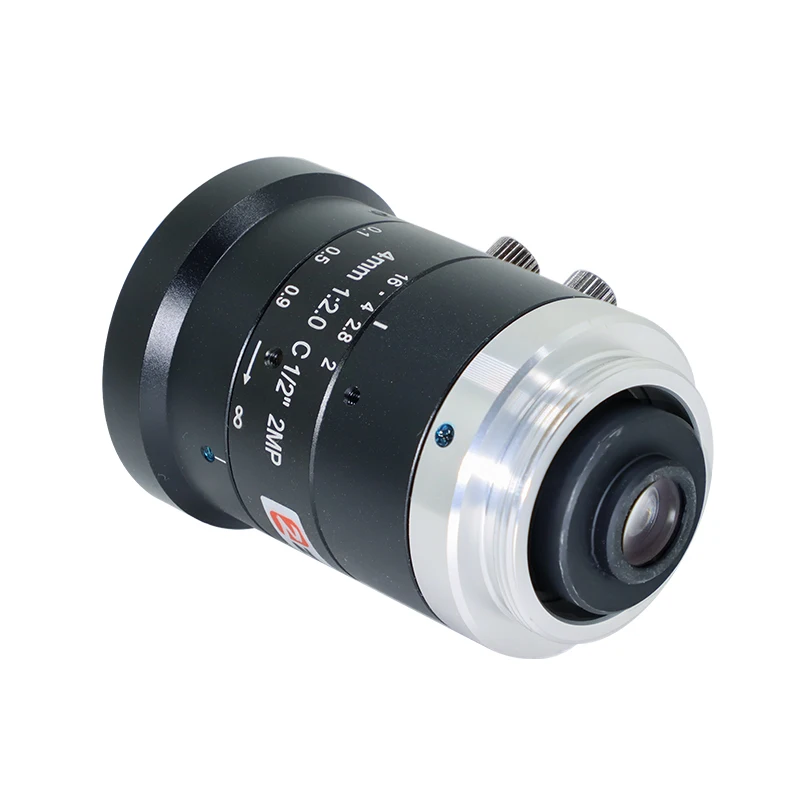 ZLKC C-Mount 4mm FA 1/2'' Wide Angle Machine Vision Lens Industrial Camera Manual Iris CCTV  Low Distortion Filter Thread 30.5
