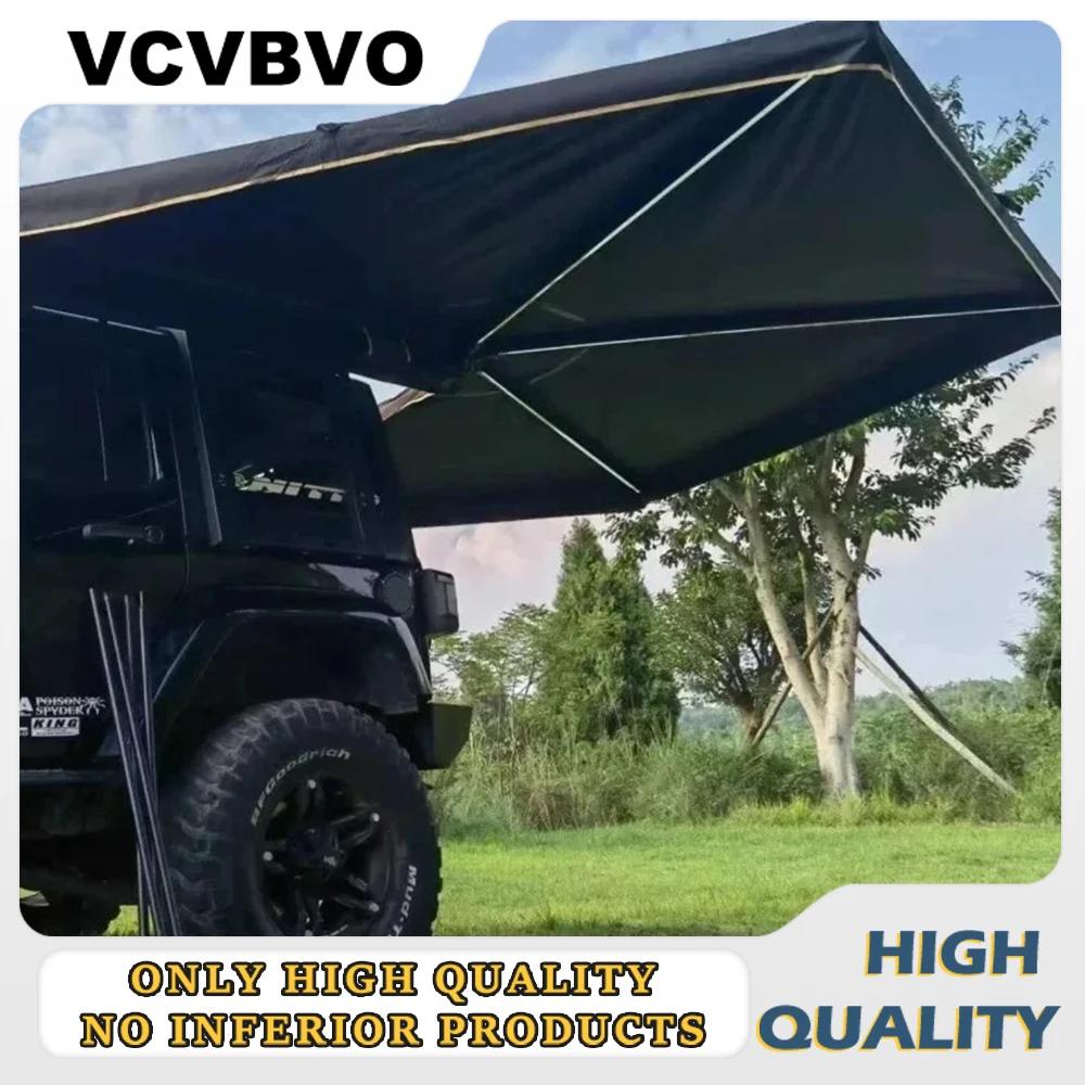 

Тент, боковой тент для автомобиля, алюминиевый навес из ткани Оксфорд 600D, УФ-изоляция, защита от дождя, боковая палатка для автомобиля под углом 270 градусов