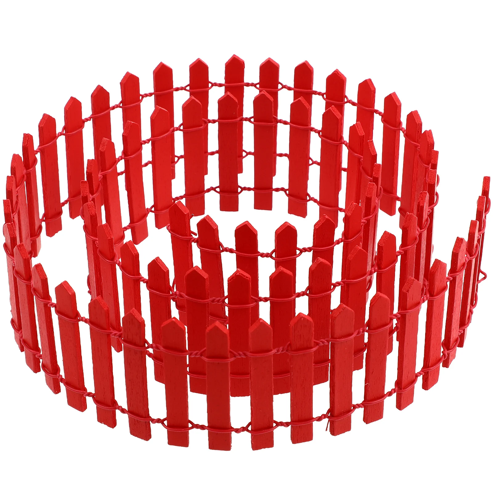 

Mini Wooden Fence for Crafts Garden Decor Small Picket Fence DIY Landscape Edging Natural Wood Ornament for