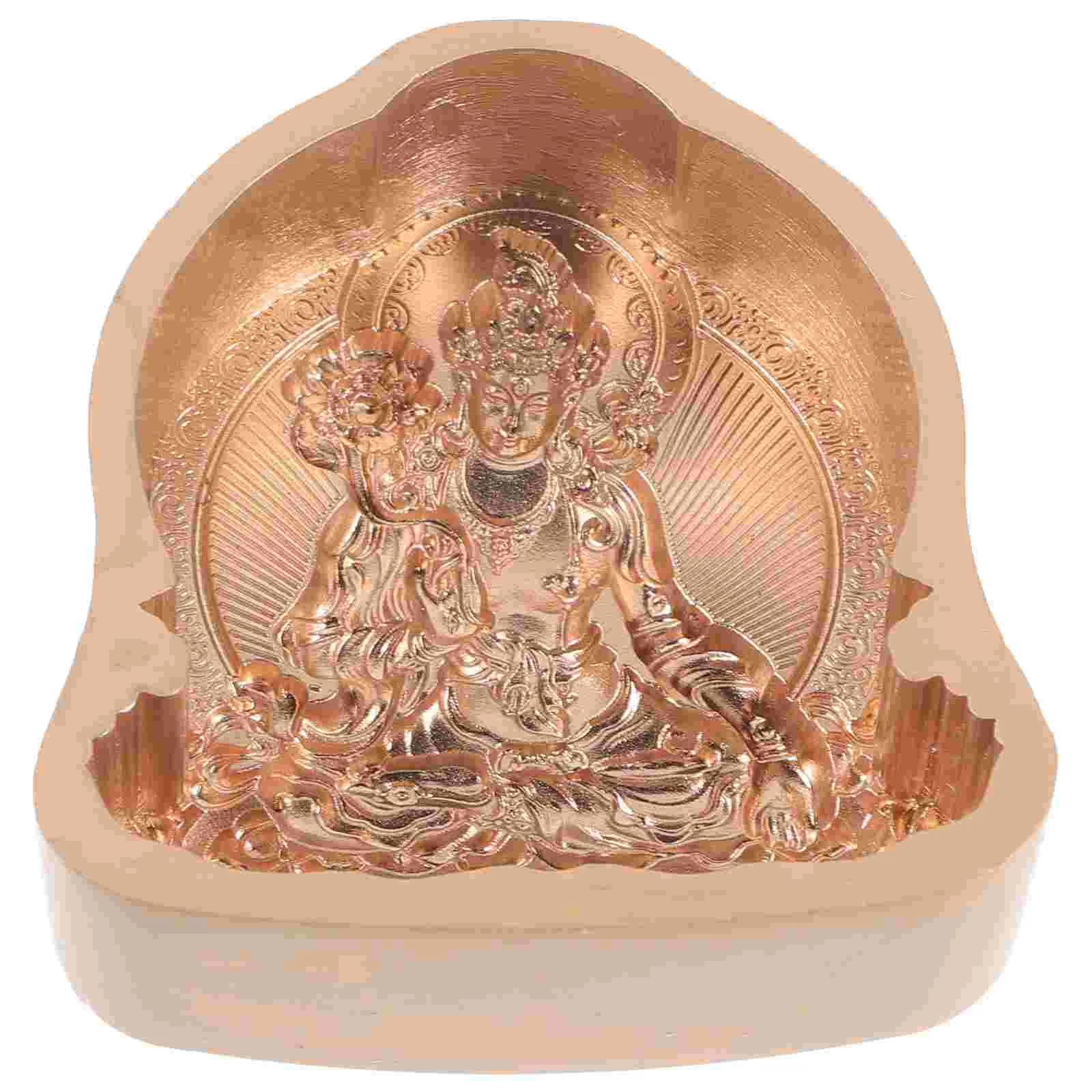 Tibetan Green Tara Yellow God of Wealth Tsacha Buddha Statue Mold Clay (Small ) 1pcs DIY