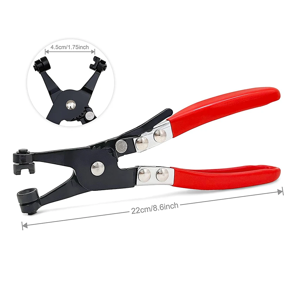 Hose Clamp Pliers Repair Tool Swivel Flat Band for Car Water Pipe Removal and Installation of Ring-Type or Flat-Band Hose Clamps